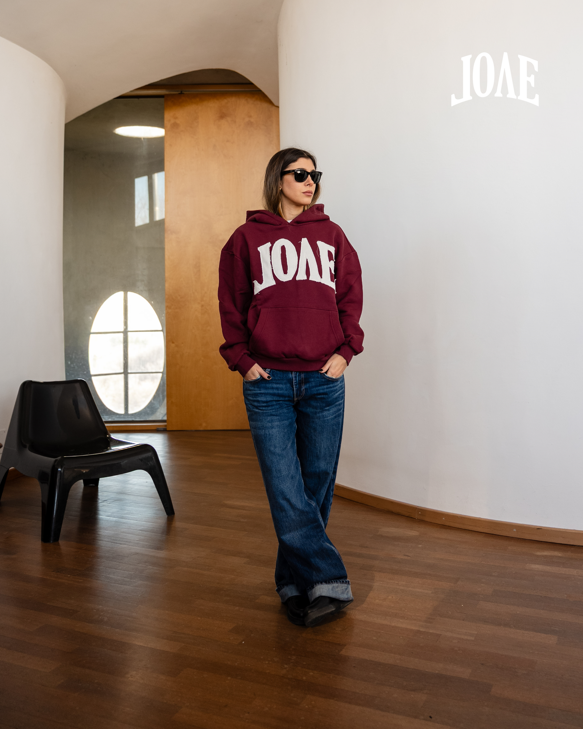 Arch Logo Hoodie Bordeaux